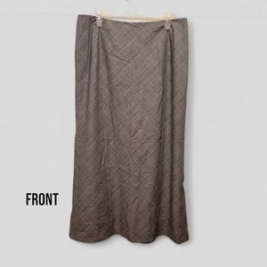 PLANET -  Plaid Tweed Maxi Skirt